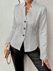 Textured Waist-Detail Jacket
