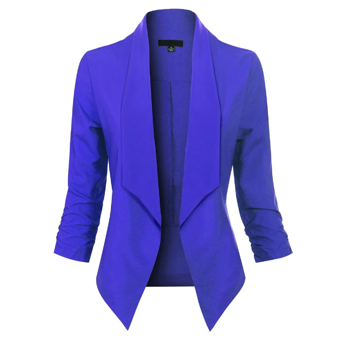 Draped Open-Front Blazer