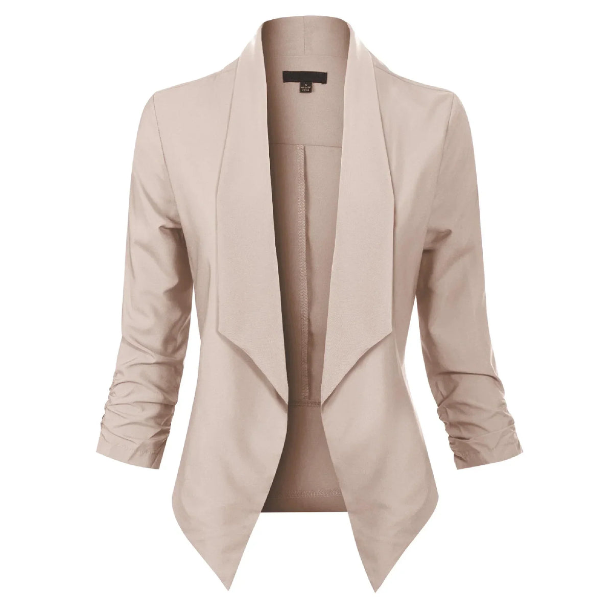 Draped Open-Front Blazer