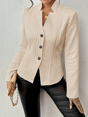 Textured Waist-Detail Jacket
