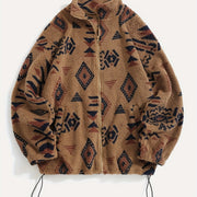Patterned Zip-Up Jacket