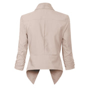 Draped Open-Front Blazer