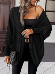 Relaxed Open-Front Cardigan