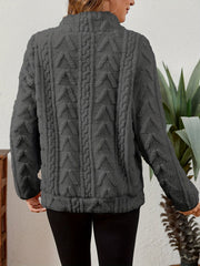 Textured Half-Zip Pullover