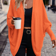Relaxed Open-Front Cardigan