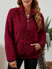 Textured Half-Zip Pullover