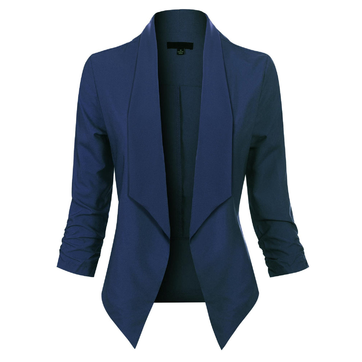 Draped Open-Front Blazer