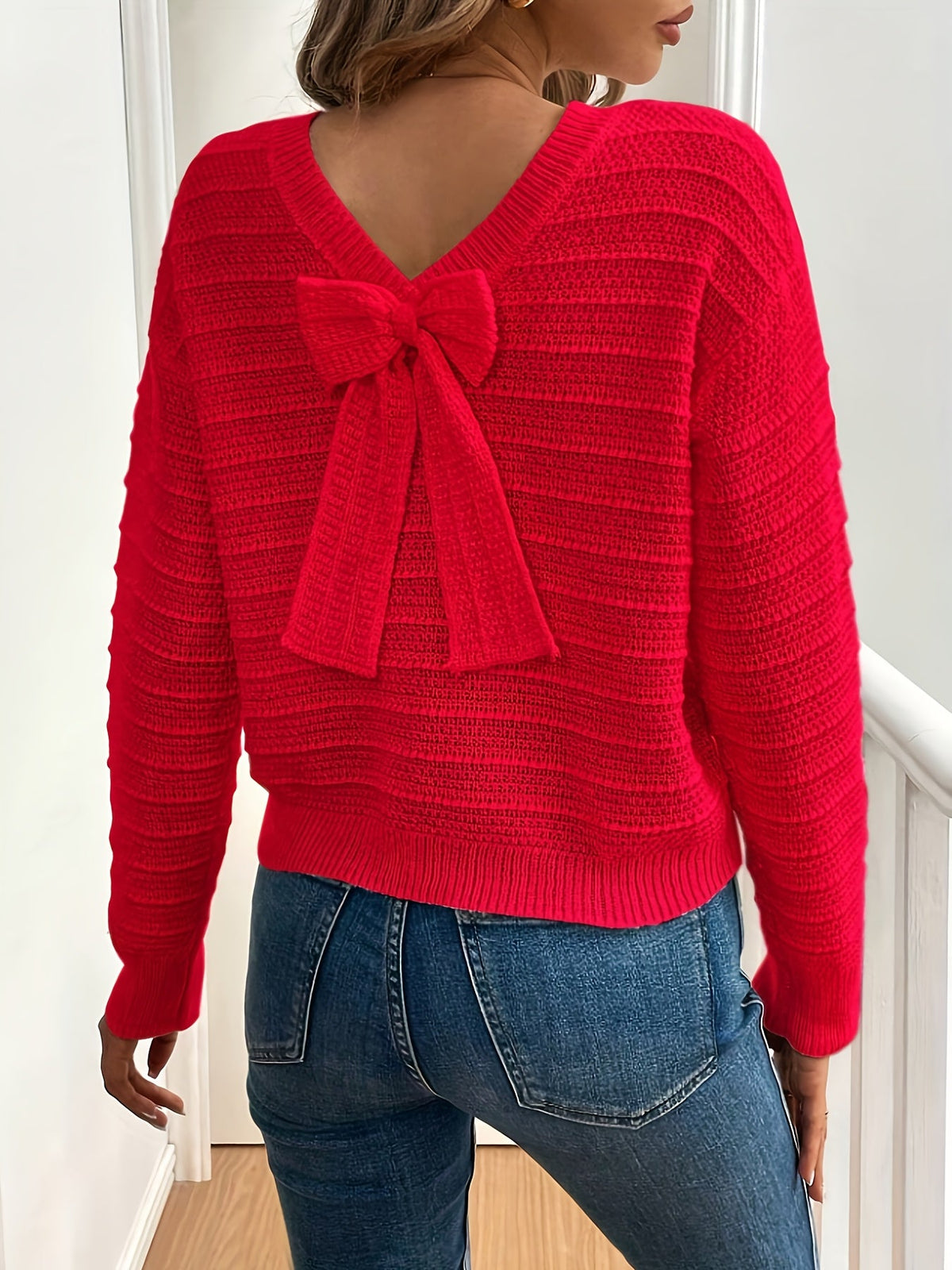 Bow-Detail Knit Jumper