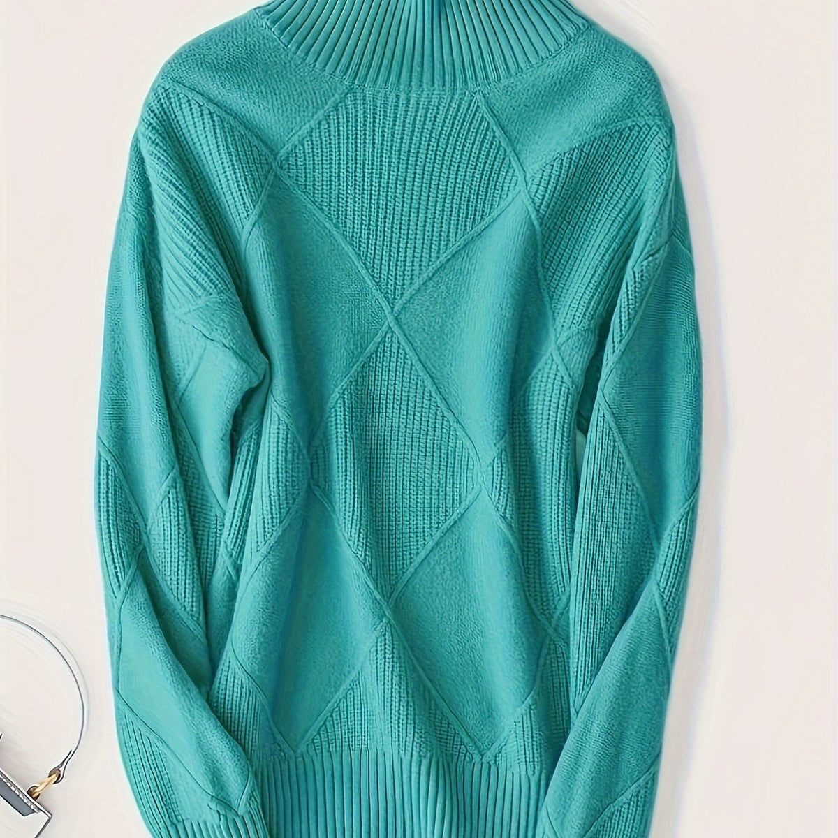 Textured Turtleneck Sweater