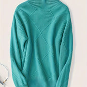Textured Turtleneck Sweater