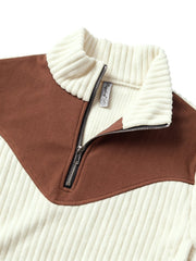Half-Zip Ribbed Pullover