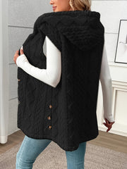 Textured Hooded Gilet