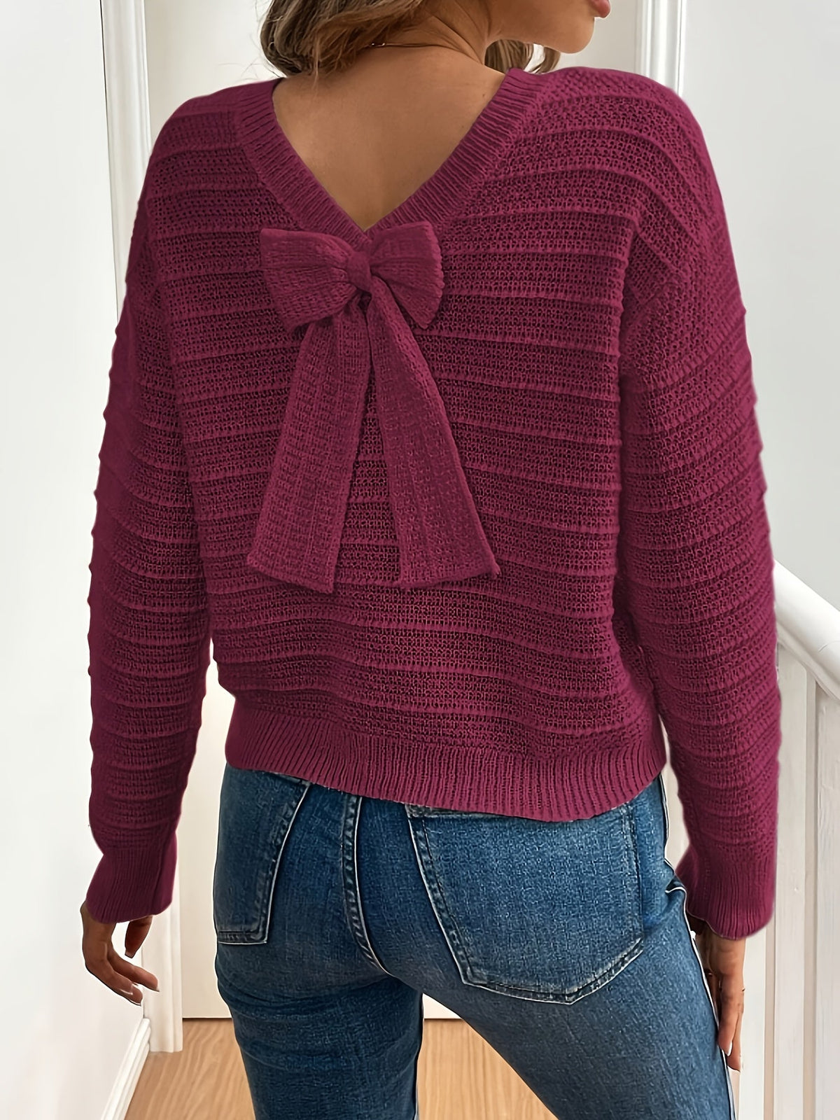 Bow-Detail Knit Jumper