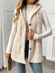 Textured Hooded Gilet