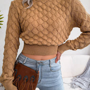 Textured Cropped Jumper