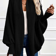 Draped Shawl-Collar Cardigan