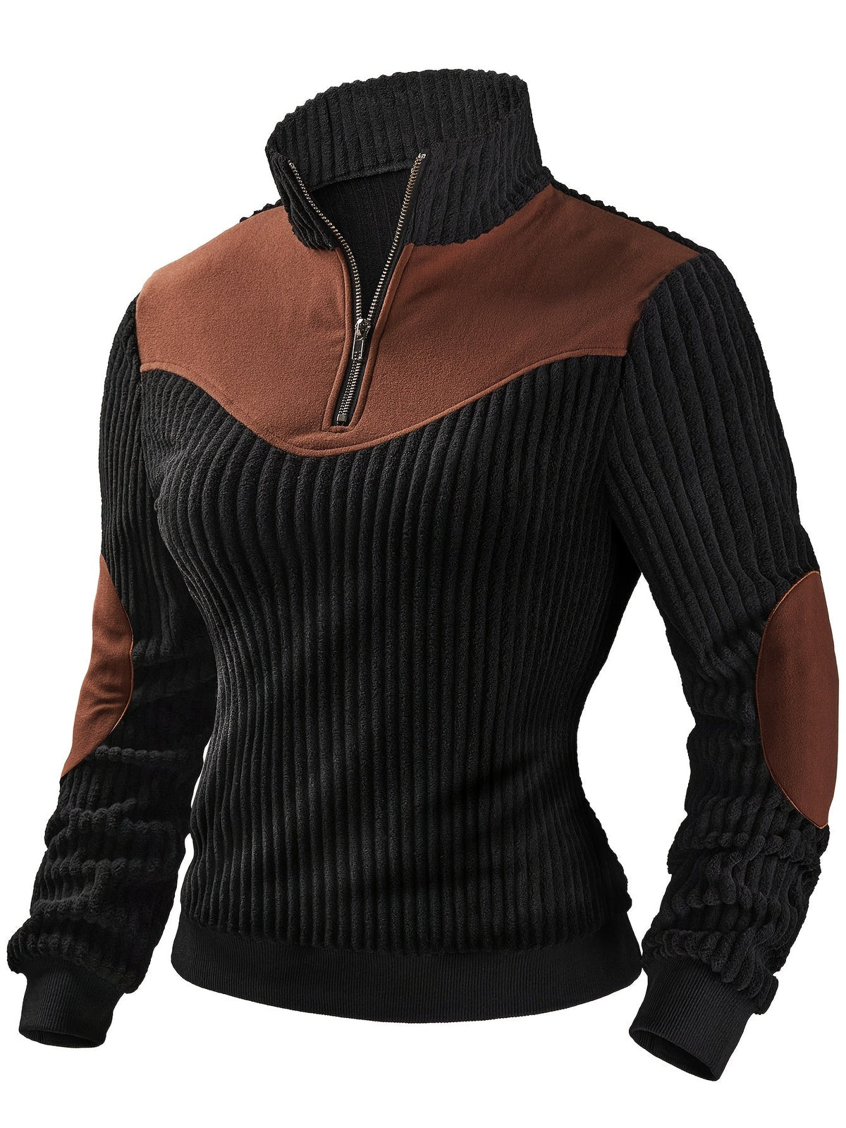 Half-Zip Ribbed Pullover