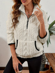 Textured Half-Zip Pullover