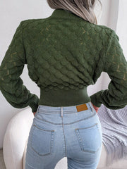 Textured Cropped Jumper