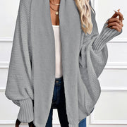 Draped Shawl-Collar Cardigan