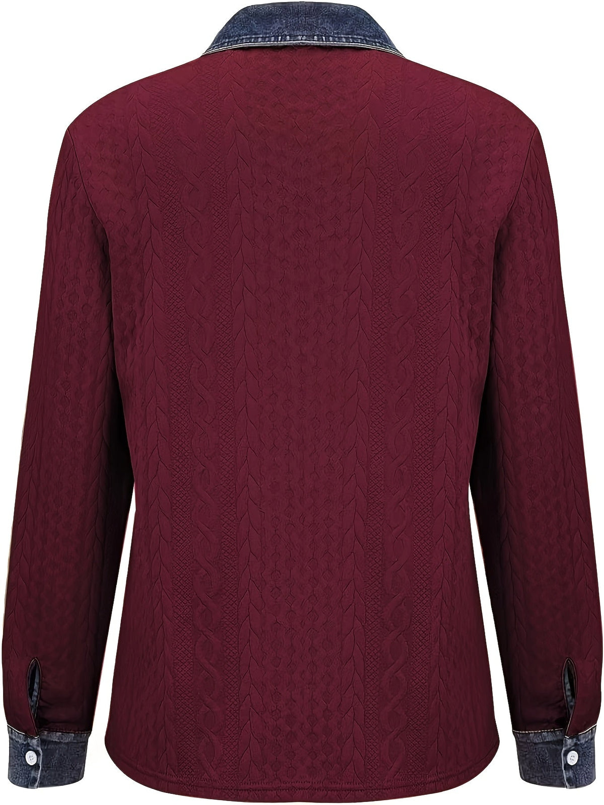 Textured Contrast Cardigan