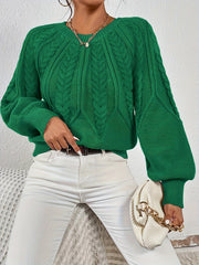 Relaxed Cable-Knit Sweater