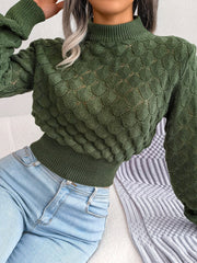 Textured Cropped Jumper