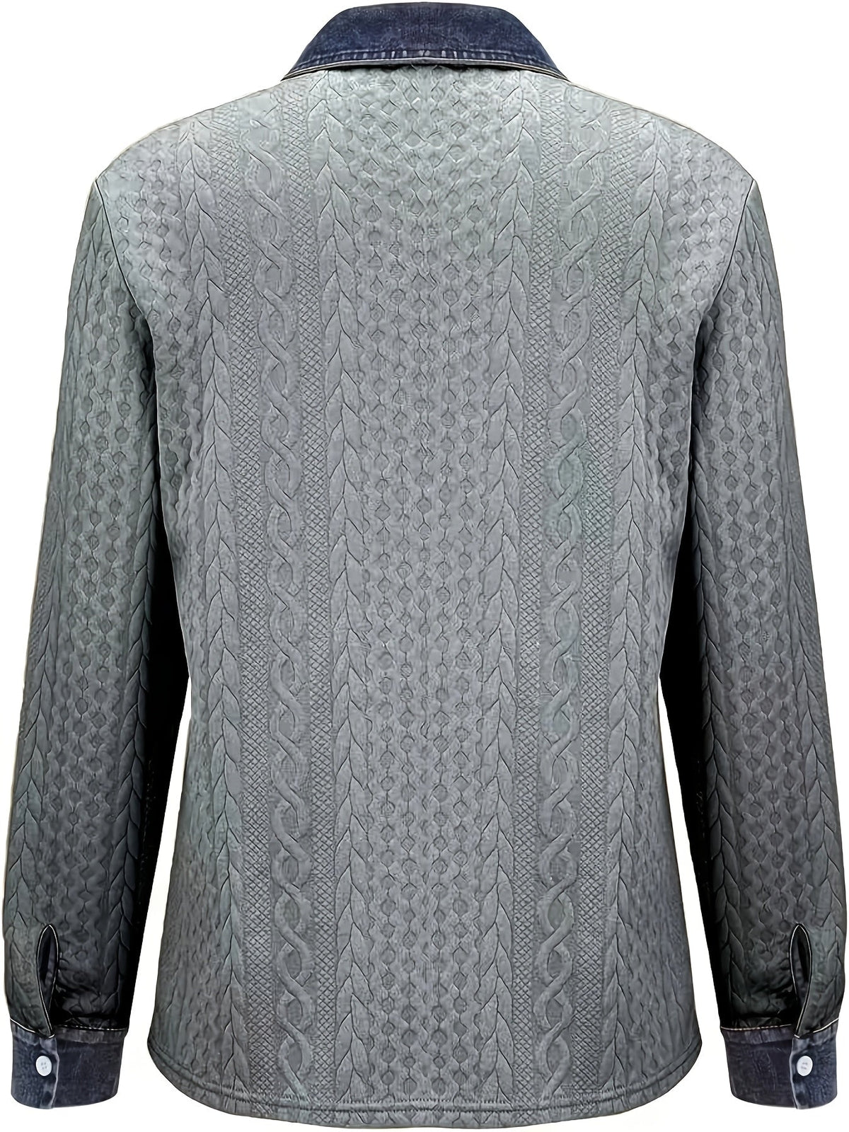 Textured Contrast Cardigan