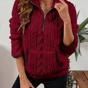 Textured Half-Zip Pullover