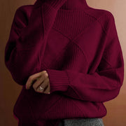 Textured Turtleneck Sweater