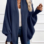 Draped Shawl-Collar Cardigan