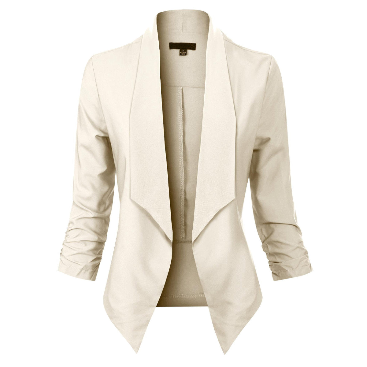 Draped Open-Front Blazer