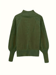 Textured Cable-Knit Sweater