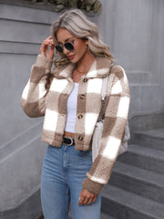 Cropped Check Jacket