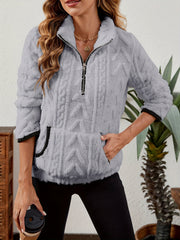 Textured Half-Zip Pullover