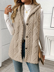 Textured Hooded Gilet