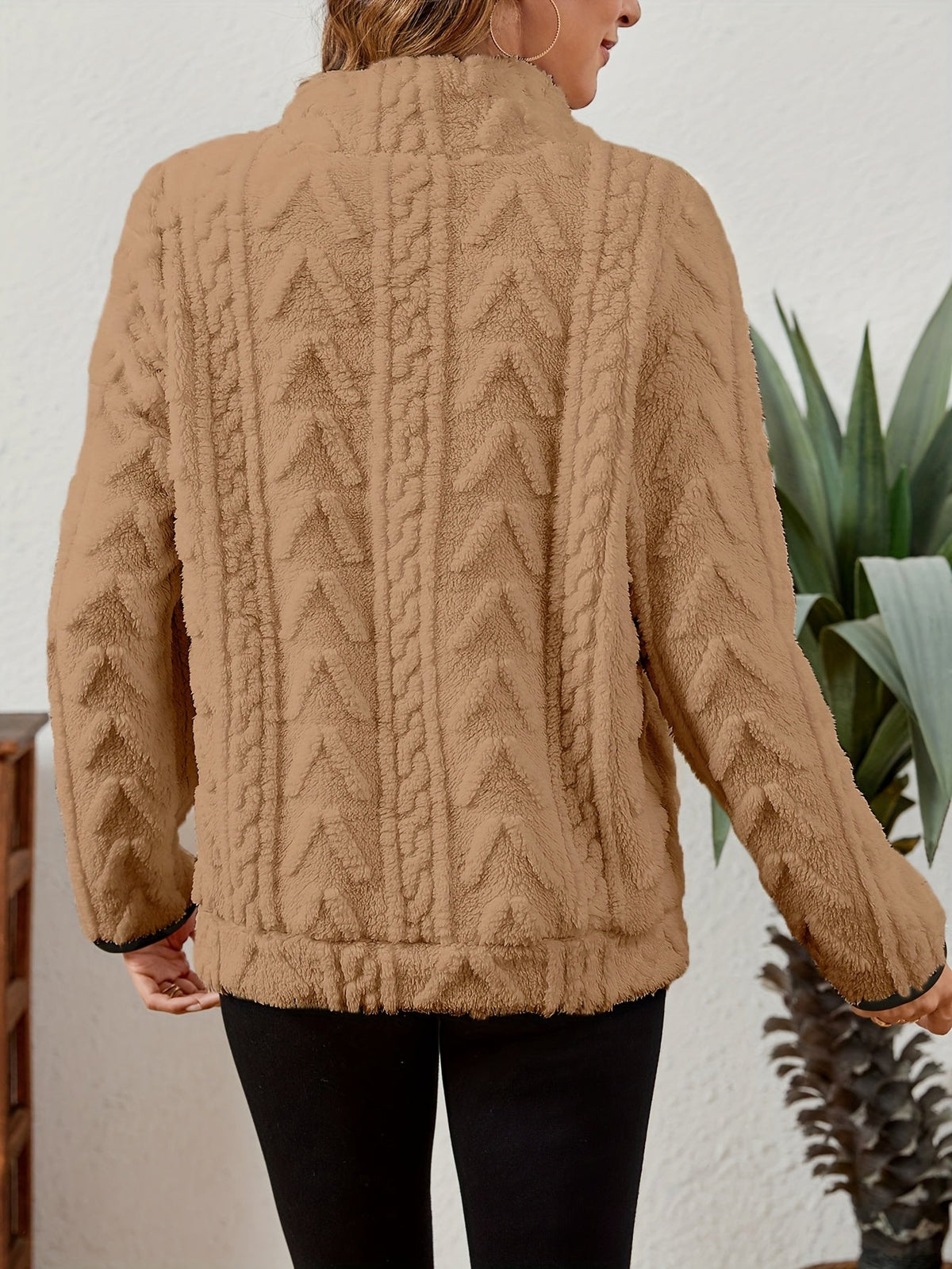 Textured Half-Zip Pullover