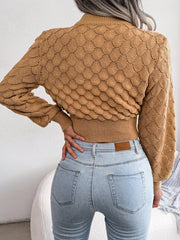 Textured Cropped Jumper