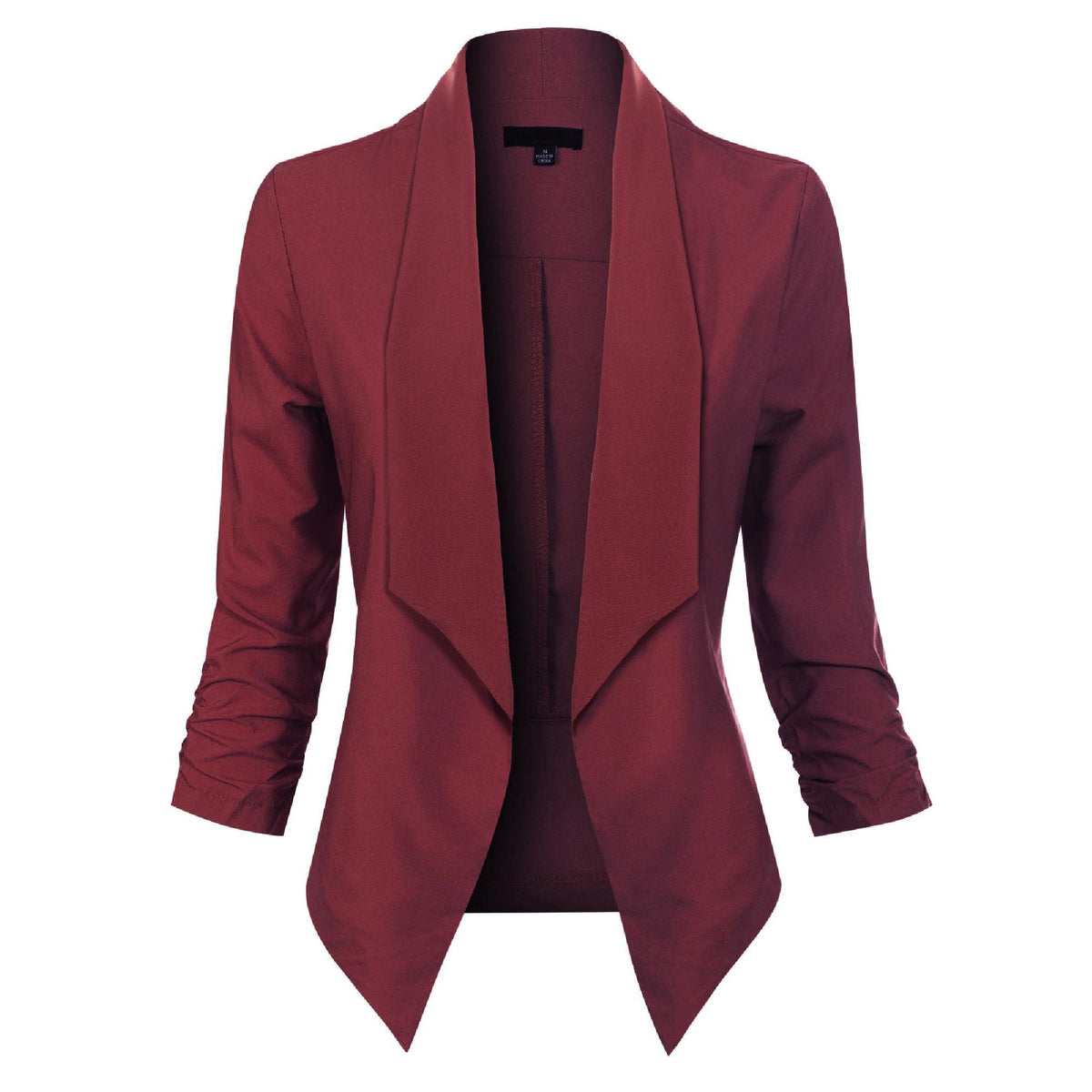 Draped Open-Front Blazer
