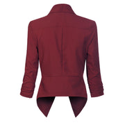 Draped Open-Front Blazer