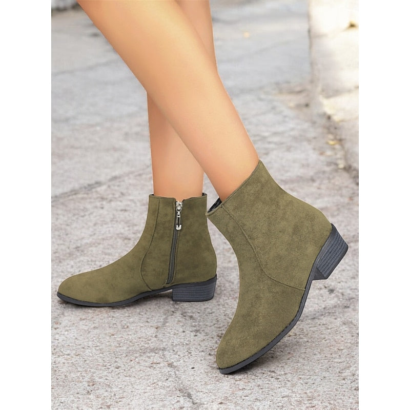 Block-Heel Ankle Boots