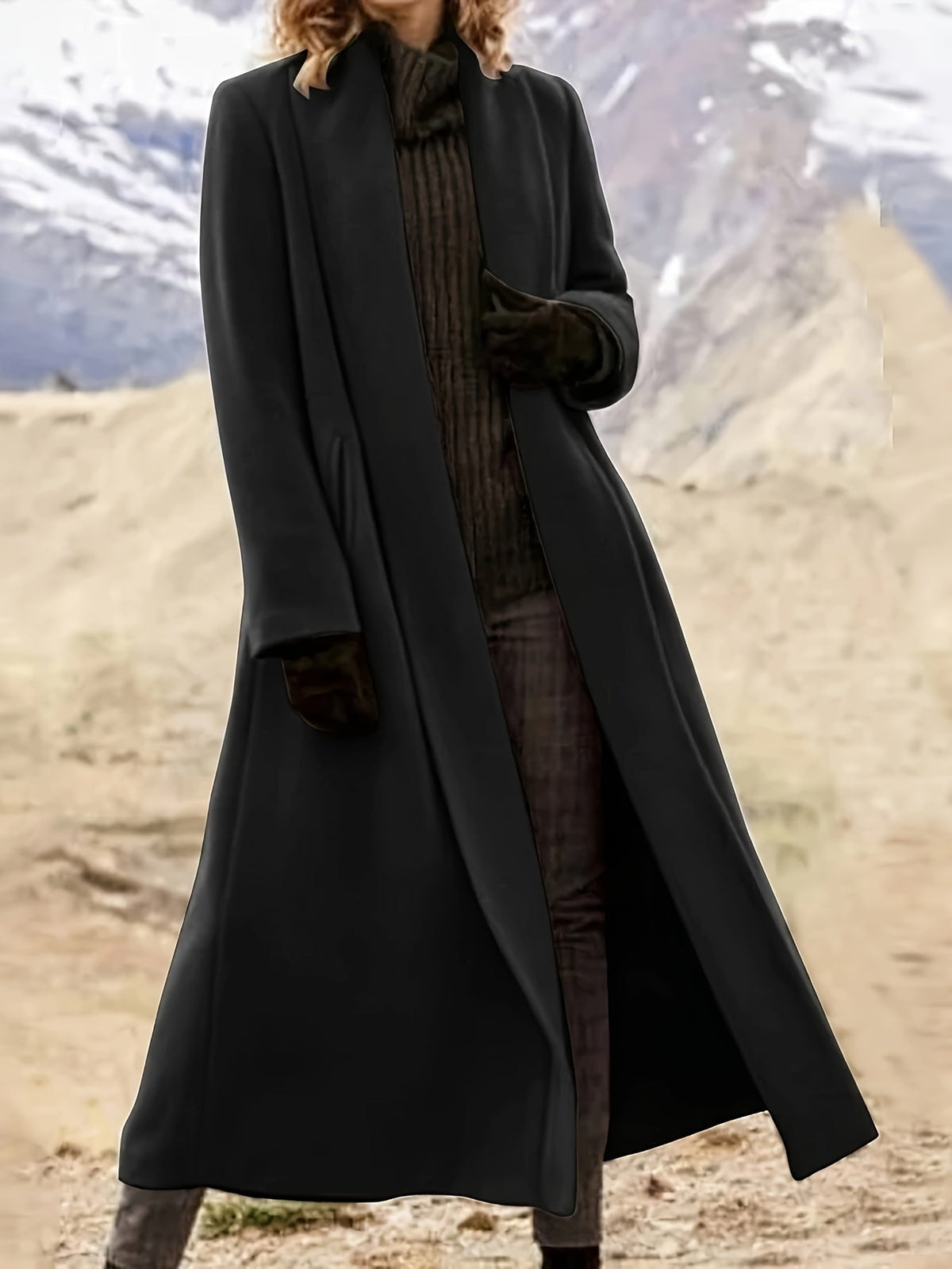 Draped Longline Coat
