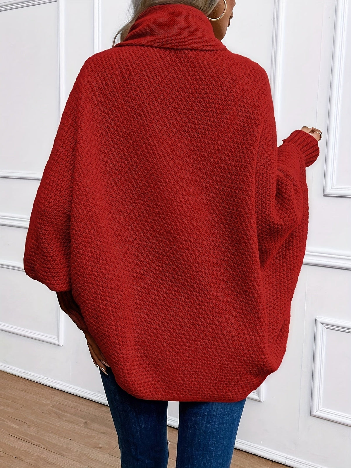 Draped Shawl-Collar Cardigan