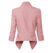 Draped Open-Front Blazer