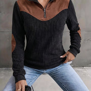 Half-Zip Ribbed Pullover