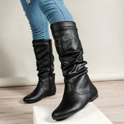 Slouch Mid-Calf Flat Boots