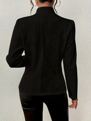 Textured Waist-Detail Jacket