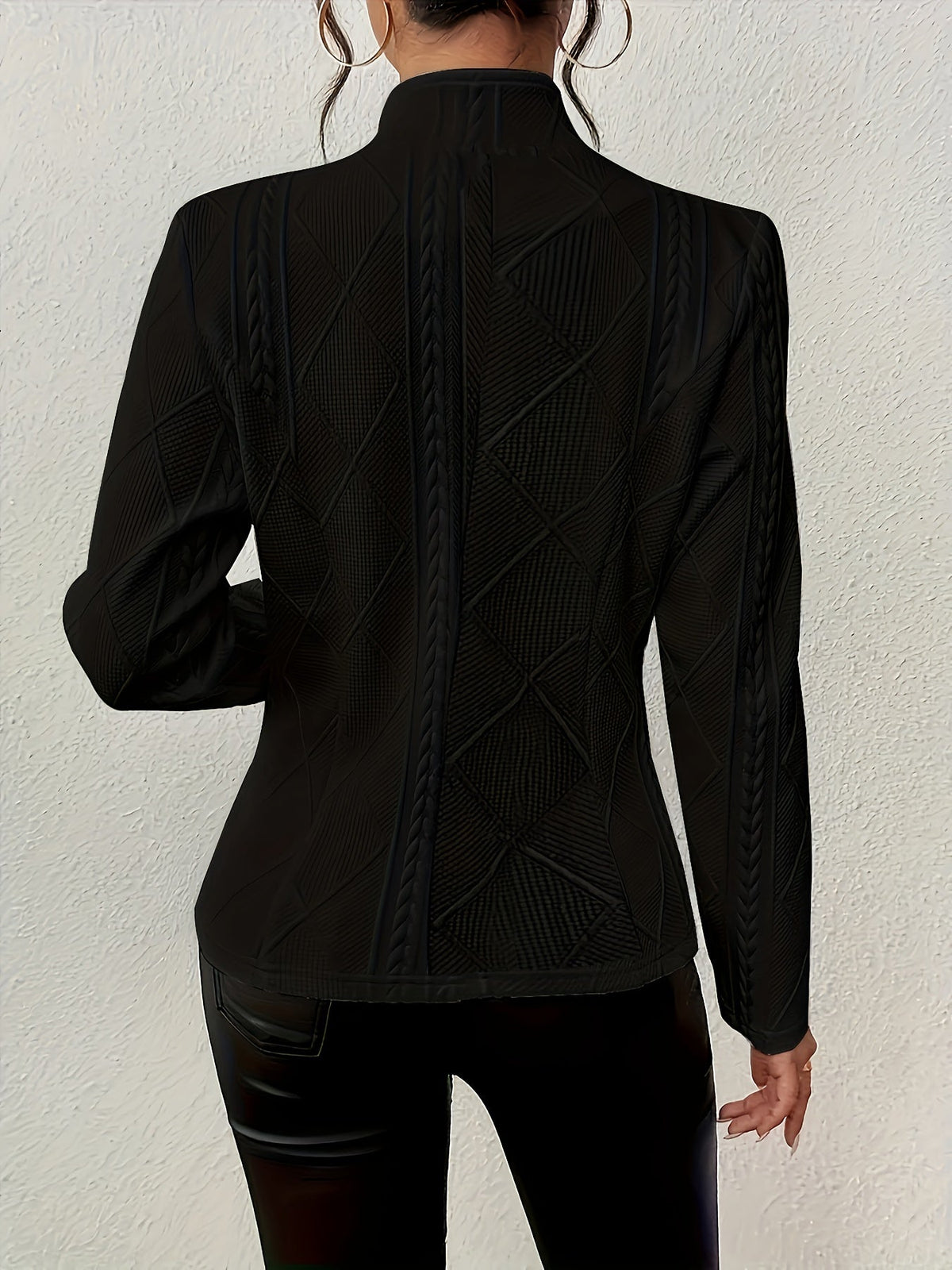 Textured Waist-Detail Jacket