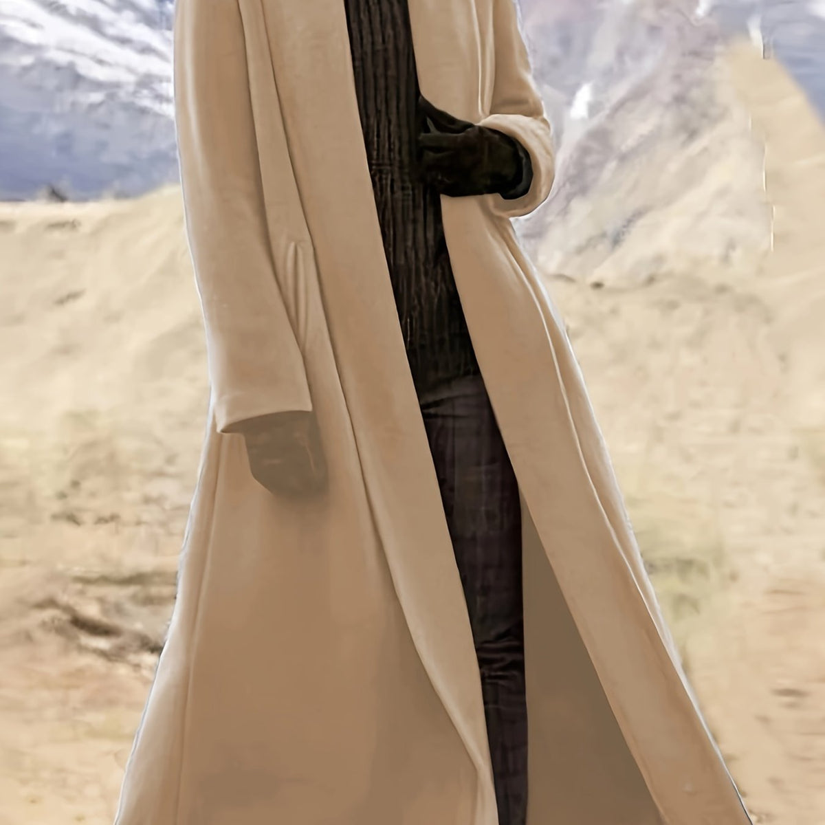 Draped Longline Coat
