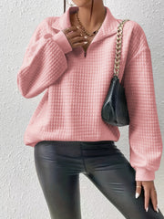 Textured Quarter-Zip Pullover